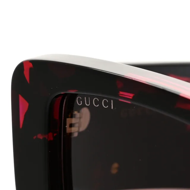 Gucci Acetate Square Frame Sunglasses GG0956S Black Pink in Black from FASHIONPHILE, photo 7 of 7