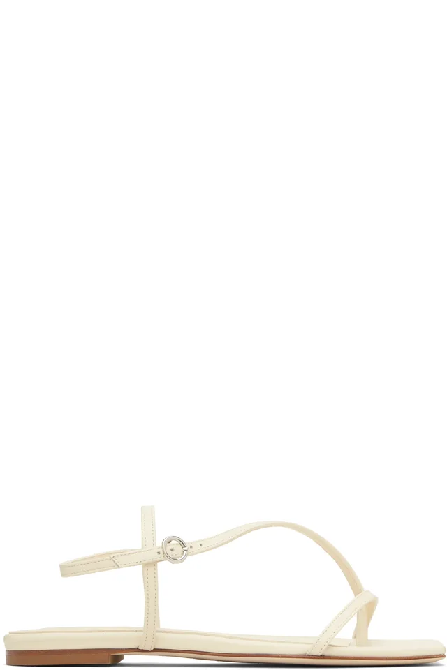 Aeyde Off-White Ella Square-Toe Sandals, image 1 of 1 from SSENSE