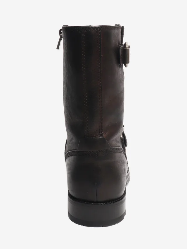 Jimmy Choo Black leather buckle boots - size UK 8 in Black Leather from Sign of the Times, photo 2 of 2