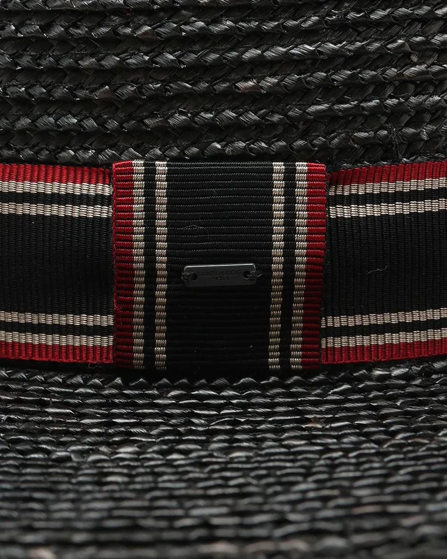 Saint Laurent Black Hat in Black Woven leather from A Retro Tale, photo 5 of 9