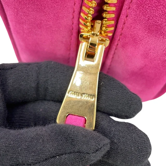 MIUMIU Arkady 2WAY Handbag Pink5BB148_2CS4_F0029 suede Size Large in Suede from GALLERY RARE, photo 8 of 9