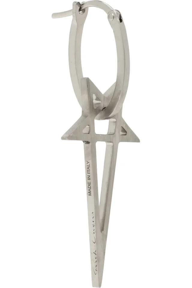 Rick Owens Pentagram Earring, photo 2 of 3 from SSENSE