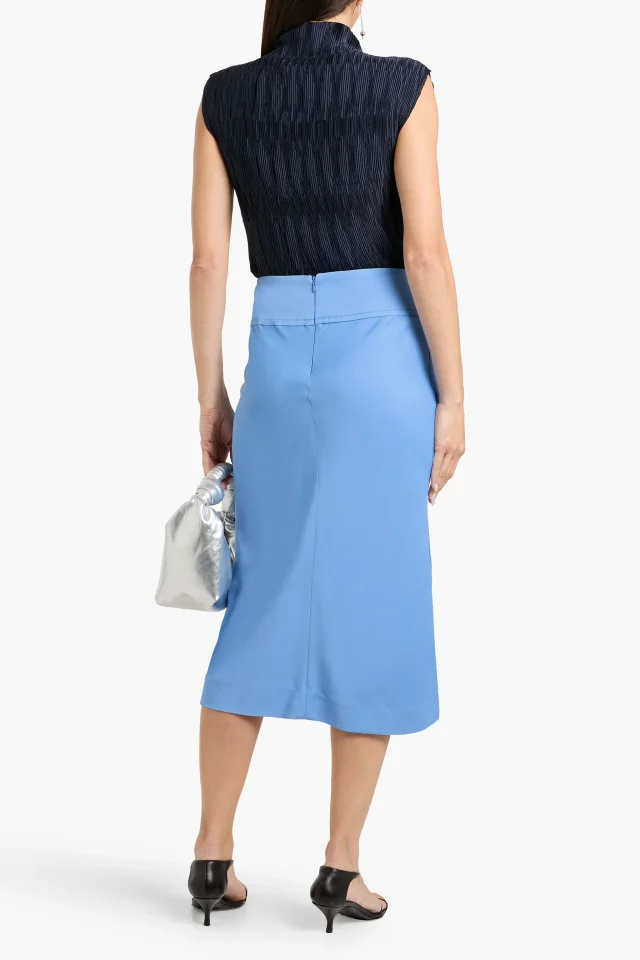 Another Tomorrow Satin-Crepe Midi Skirt, photo 3 of 4 from THE OUTNET