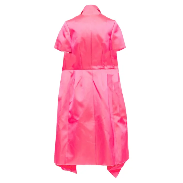 Comme des Garcons Trompe Loeil fuchsia pink layered coat in pink, photo 6 of 6 from ShopSimon