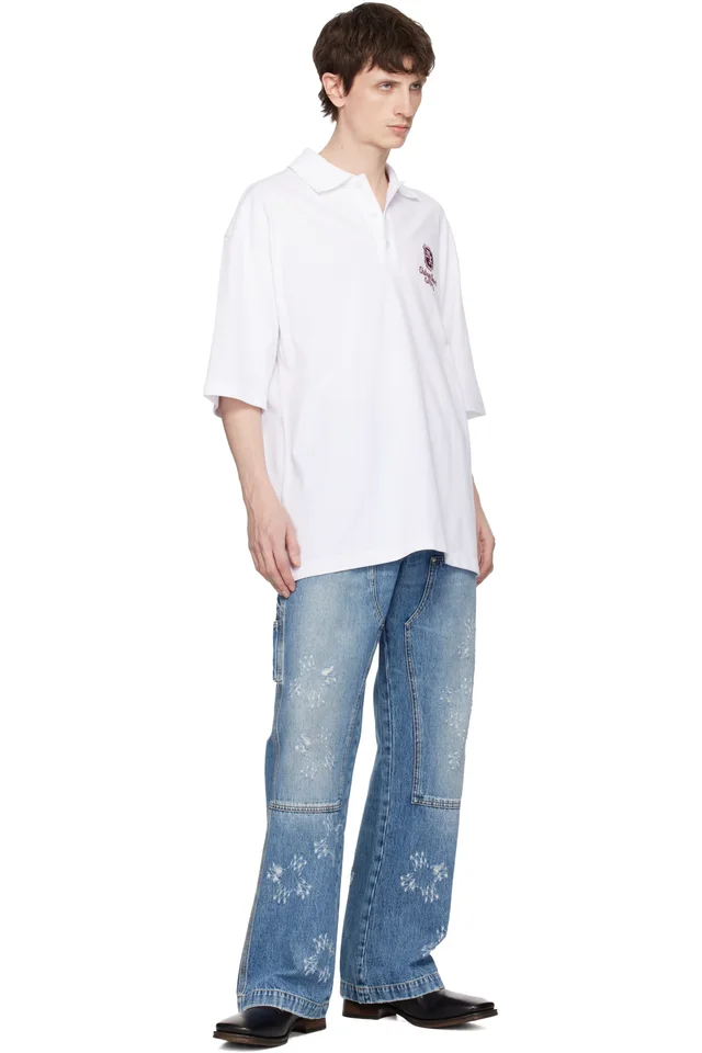 AMIRI White 'MA Chateau' Polo, photo 4 of 4 from SSENSE