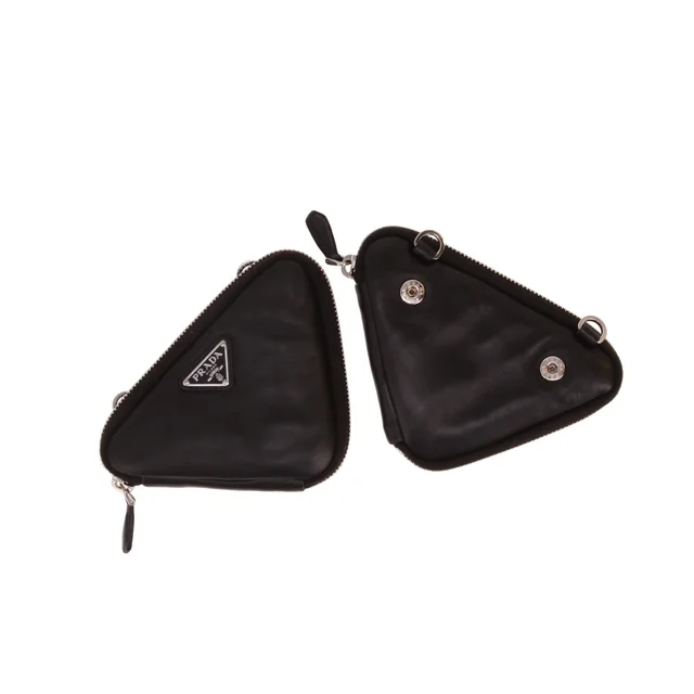 Prada Triangle Mini shoulder bag in Black Leather from Collector Square, photo 5 of 5
