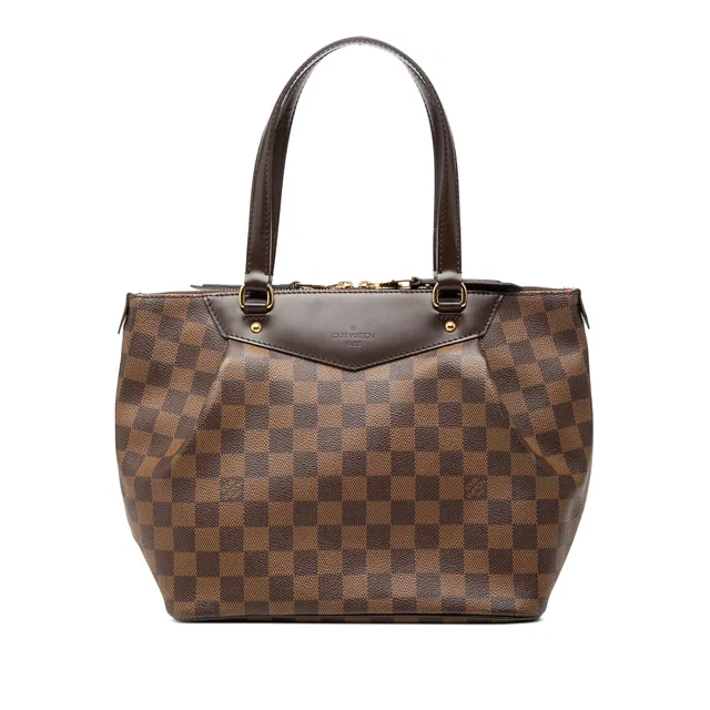 Brown Louis Vuitton Damier Ebene Westminster PM Handbag in Brown Canvas from Designer Revival