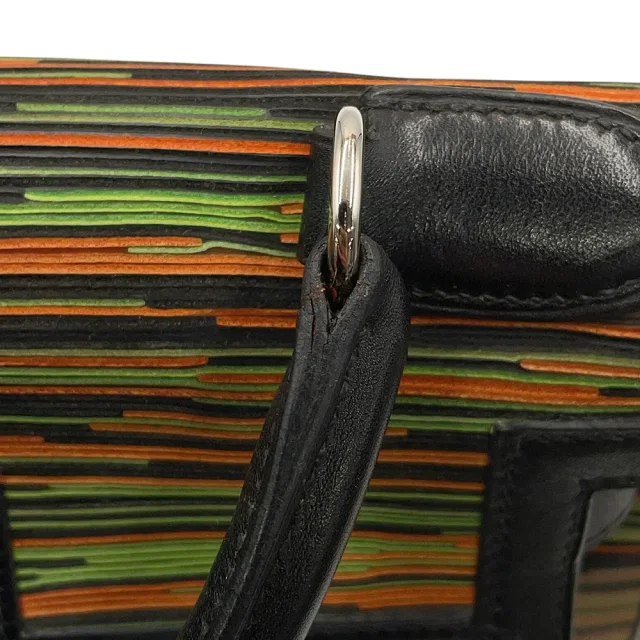Hermès Kelly Sellier Black/Orange/Green Vibrato Gulliver Size 28 in Black from GALLERY RARE, photo 14 of 21