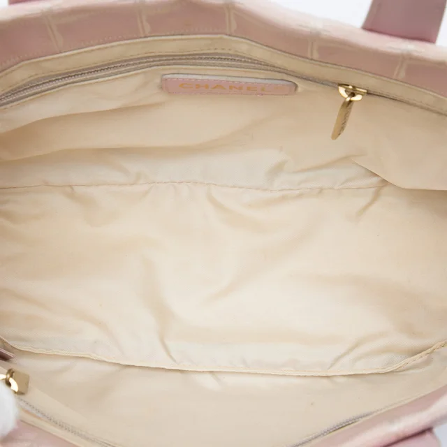 Pink Chanel New Travel Line Nylon Tote in Pink Nylon from Designer Revival, photo 2 of 2