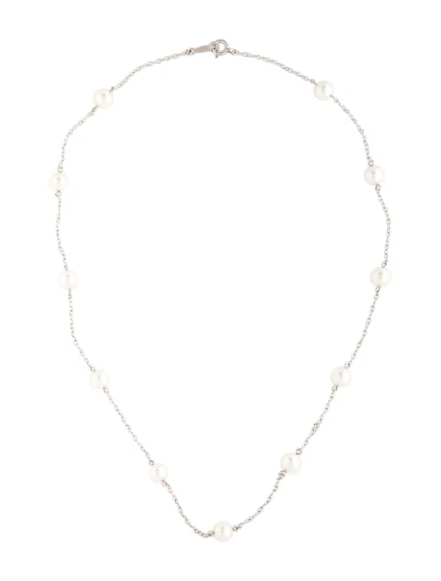 Mikimoto 18K Pearl Station Necklace, 15.75" in multicolor from The RealReal