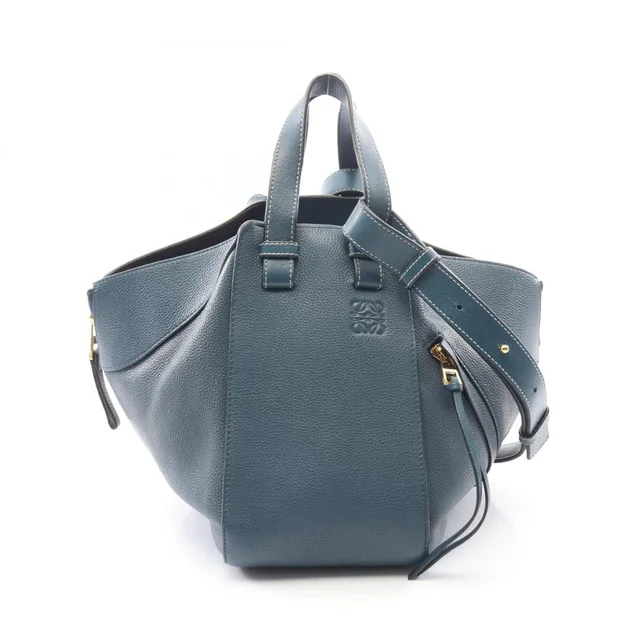 Loewe Hammock Small 2-Way Leather Handbag For Women, Blue in blue Leather from Poshmark