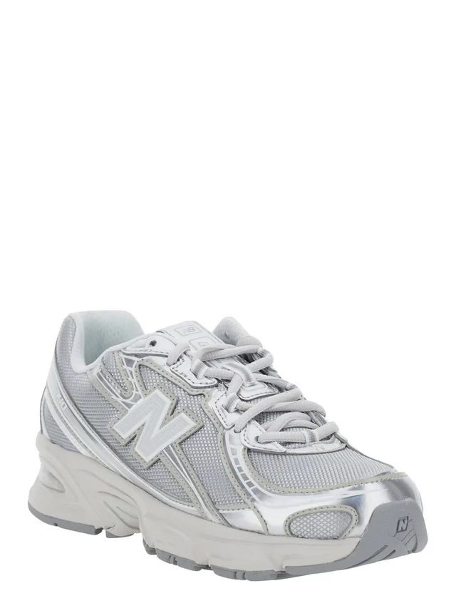 NEW BALANCE '740' silver Colored Sneakers with Metallic Details and logo patch on the side in tech fabric unisex in 100% Synthetic/Mesh, photo 4 of 8 from Gaudenzi Boutique