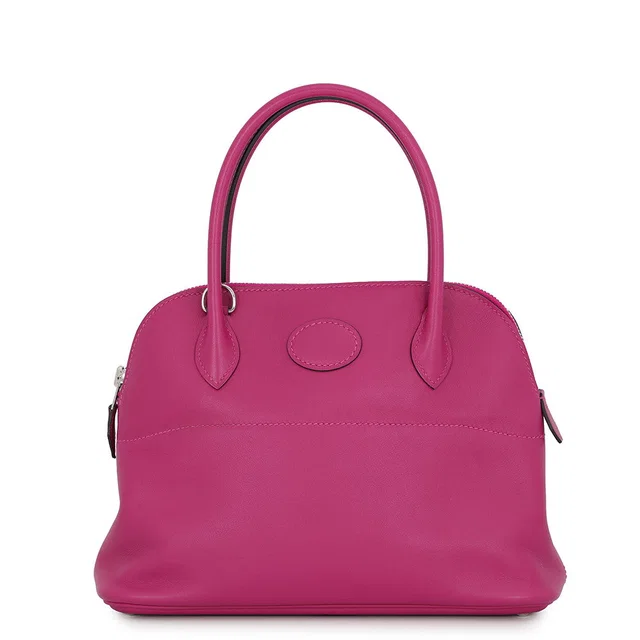 Hermès Bolide Rose Purple Swift Leather Size 27 in Pink Swift leather from GALLERY RARE