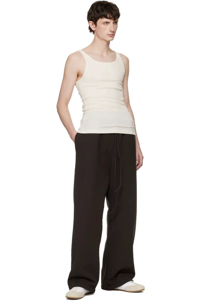 Fear of God Brown Sunfaded Wide Leg Sweatpants, photo 4 of 4 from SSENSE