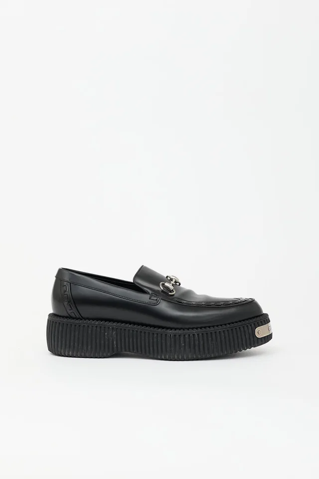 Gucci Leather Damien Platform Loafer in Leather from VSP Consignment