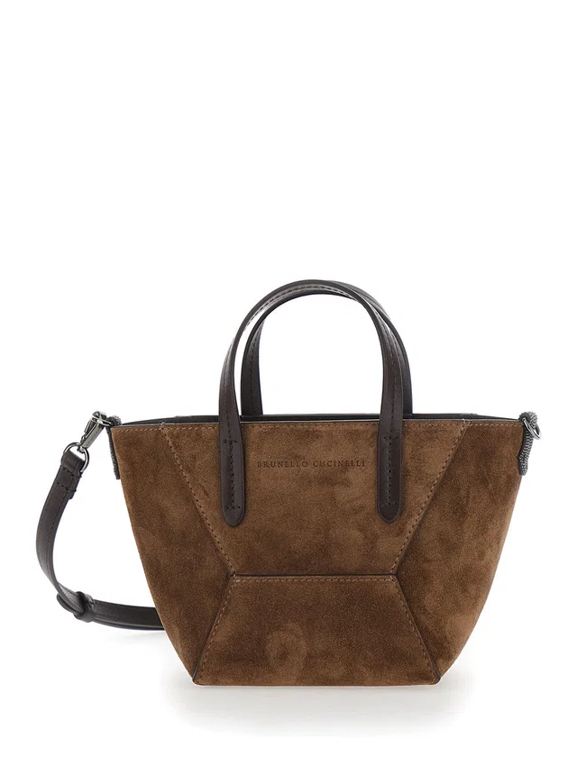 Brunello Cucinelli Mini Bag — Brown Leather in Brown Leather from HEWI