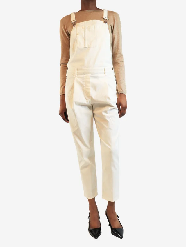 Brunello Cucinelli White denim dungarees - size XS in White Denim from Sign of the Times