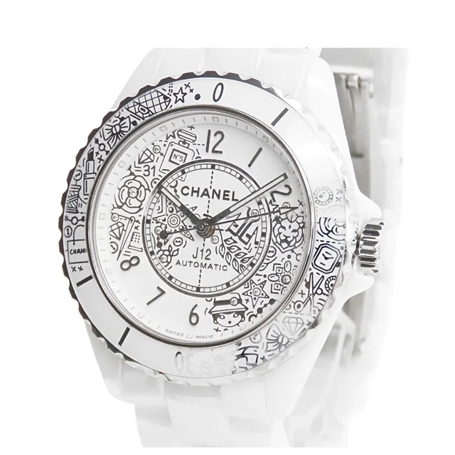 Chanel J12 20 White Ceramic SS Diamond World Book Limited 38 Watch in White Ceramic from The Reluxe
