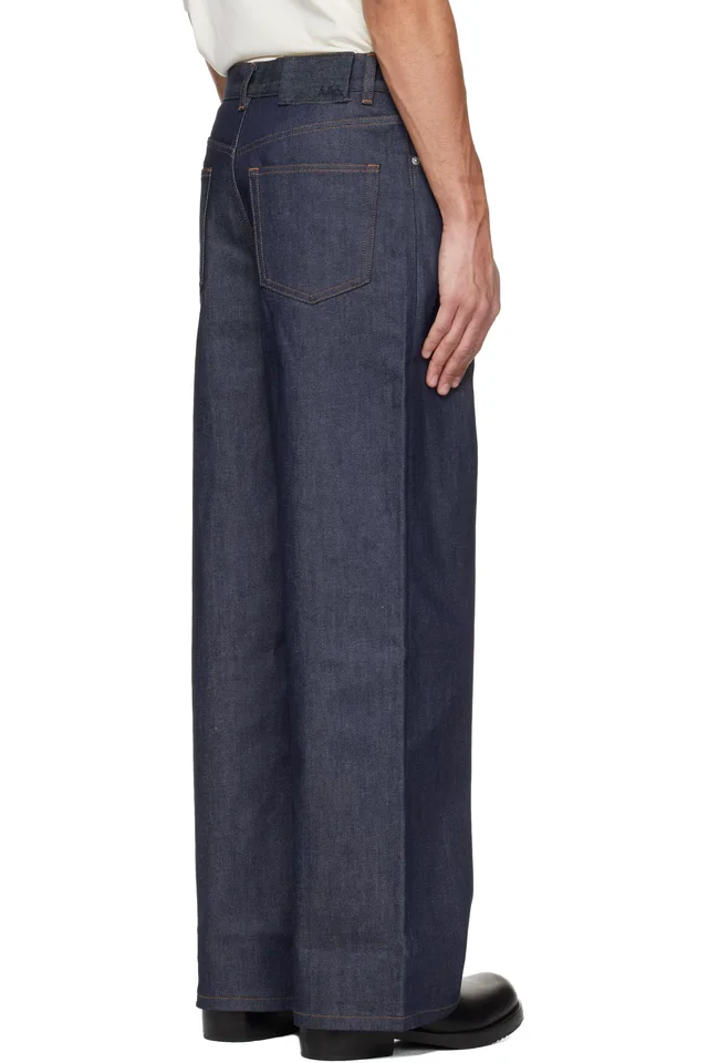 A.P.C. Navy Clyde Jeans, photo 3 of 4 from SSENSE