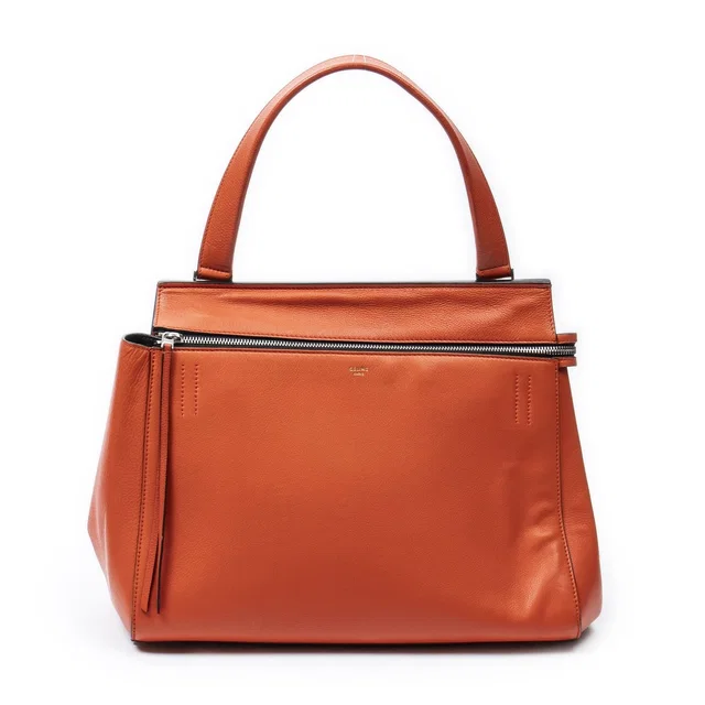 Celine Edge Bag Orange Calfskin Leather in Orange Calfskin from The Reluxe