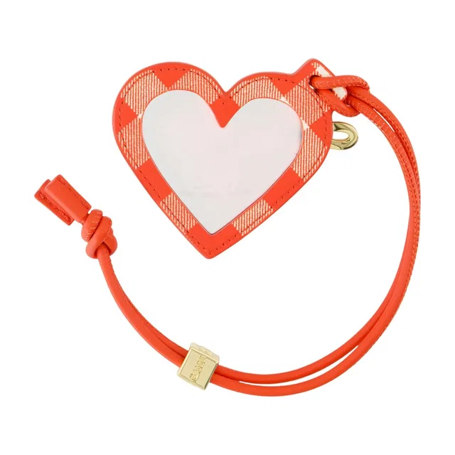 GANNI Bou Heart Keychain — Red Calfskin Belt in Red Calfskin from HEWI
