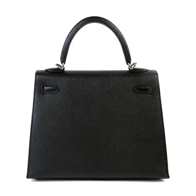 Hermès Kelly 25 Sellier Noir (89) in Black Epsom leather from Ginza Xiaoma, photo 2 of 4