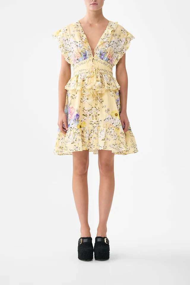 Camilla eBoutique WAISTED SHORT DRESS WITH RUFFLE DETAILS DARLING BUDS from CAMILLA, photo 1 of 1