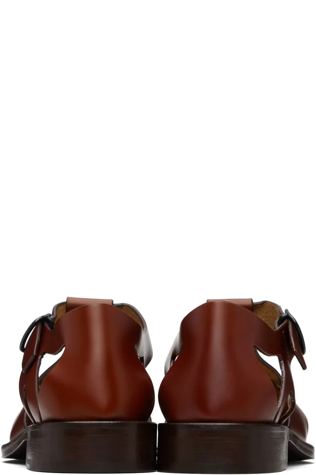 HEREU Brown Pesca Sandals, photo 2 of 5 from SSENSE