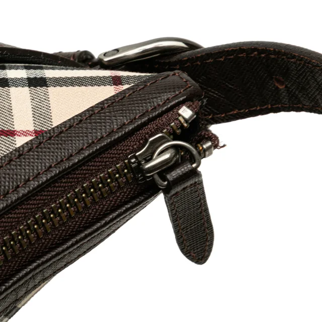 Beige Burberry Nova Check Canvas Shoulder Bag in Beige Canvas from Designer Revival, photo 7 of 13