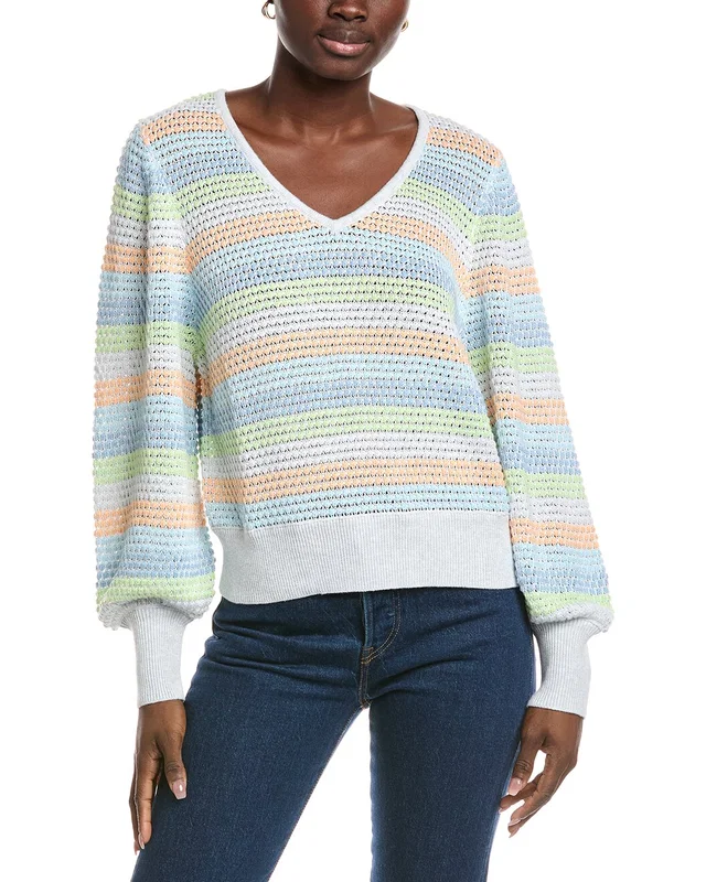 Forte Cashmere Textured Balloon Sleeve Sweater, image 1 of 1 from Gilt