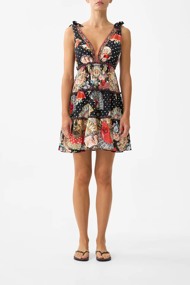 Camilla eBoutique TIERED SHORT DRESS WITH SHOULDER TIES DAUGHTERS OF DUENDE from CAMILLA, photo 1 of 1
