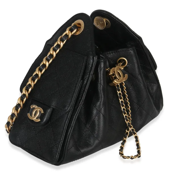 Quilted Caviar Mini Chanel 25 Hobo 26P in Black Caviar leather from HEWI, photo 2 of 3