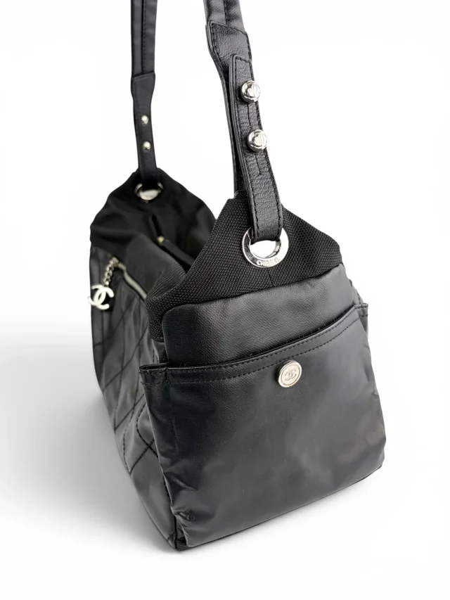 Chanel Paris Biarritz Hobo in Black from Season 2 Consign, photo 2 of 3