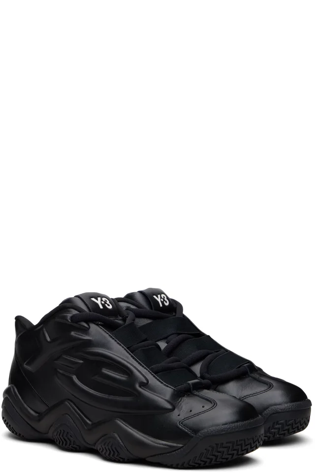 Y-3 Black Megaball Sneakers, photo 4 of 5 from SSENSE
