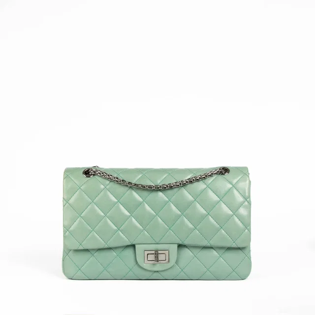 Chanel Tiffany Blue Lambskin Large Reissue 2.55 Bag in Blue Lambskin from Labellov