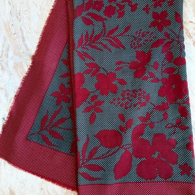 Givenchy Women's Scarf - Red/Black in black|red Wool from Depop, photo 1 of 1