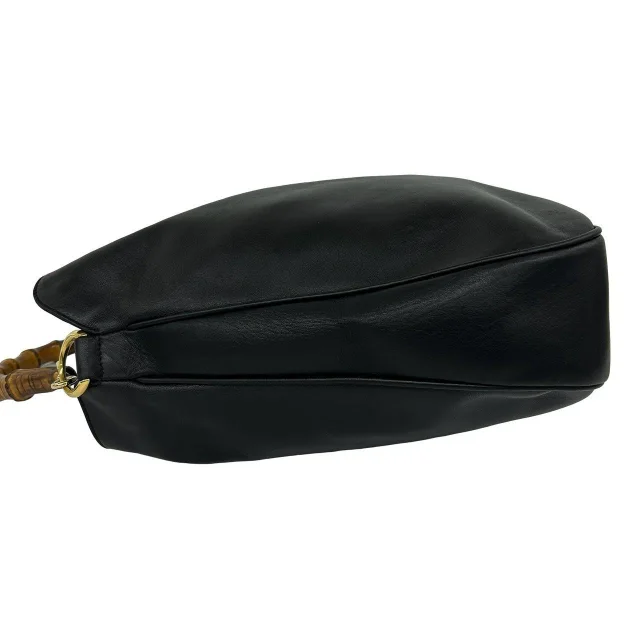Gucci Bamboo Leather 2way Bag in Black Leather from LuxUness, photo 5 of 10