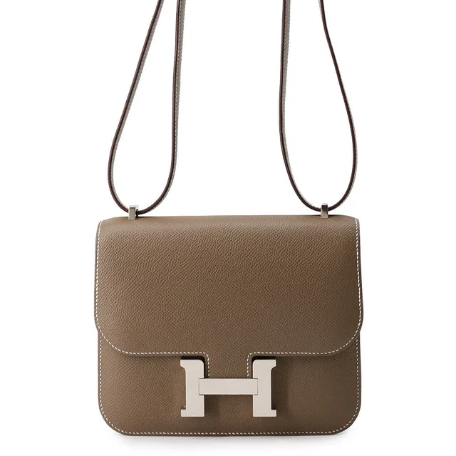 Hermès Constance Miroir Etoupe Epsom Size Mini in Taupe Epsom leather from GALLERY RARE