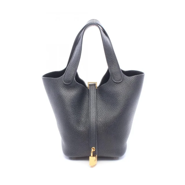 Hermès Handbag Picotin Lock PM Black Leather in Black Leather from The Reluxe