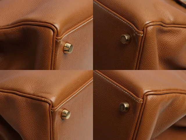 Hermès Vintage Gold Courchevel Kelly 32 in Gold Epsom leather from Ann's Fabulous Finds, photo 8 of 11