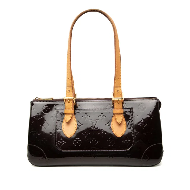 Purple Louis Vuitton Monogram Vernis Rosewood Avenue Shoulder Bag in Purple Leather from Designer Revival