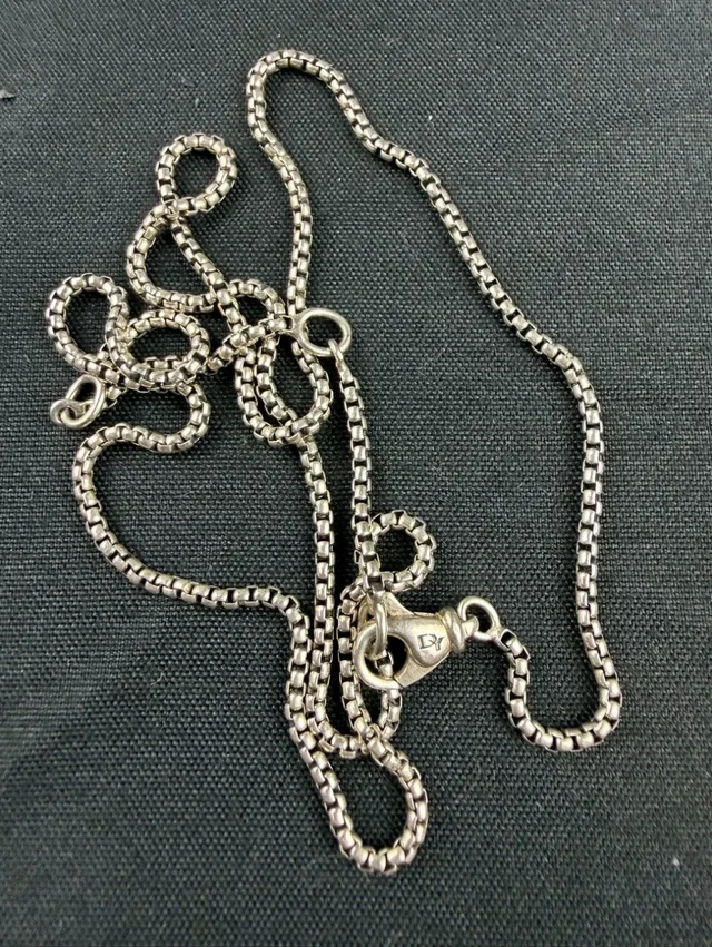 David Yurman Dy 925 Sterling Silver Chain 18 Inch in silver|gray from Poshmark