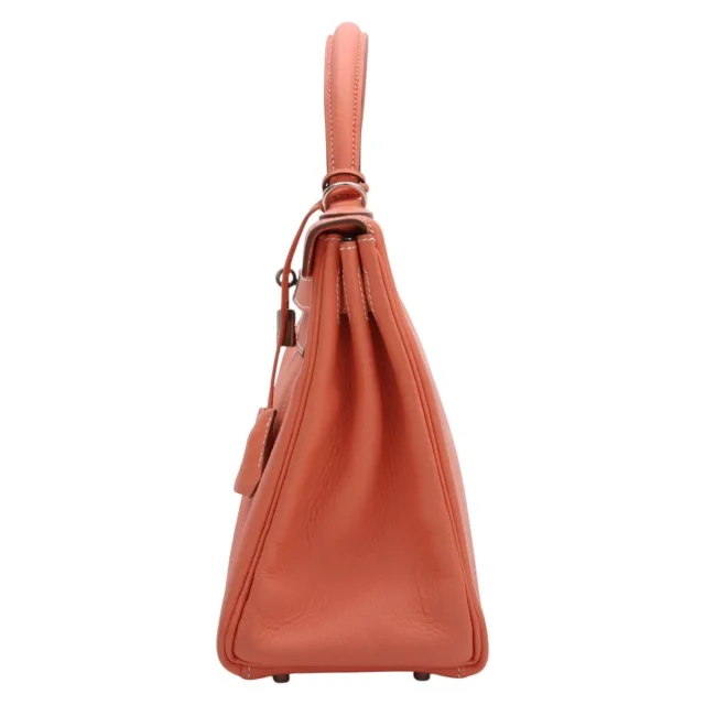 Hermès 2013 Kelly 28 Crevette in Clemence leather from VINTAGE QOO TOKYO, photo 5 of 16