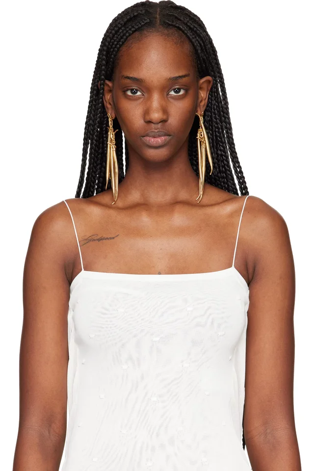 JACQUEMUS 'The Haricots' Earrings, photo 3 of 3 from SSENSE