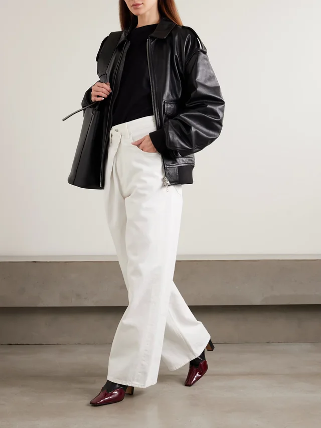 AGOLDE Vana draped low-rise wide-leg jeans in White, photo 2 of 2 from NET-A-PORTER (Canada)
