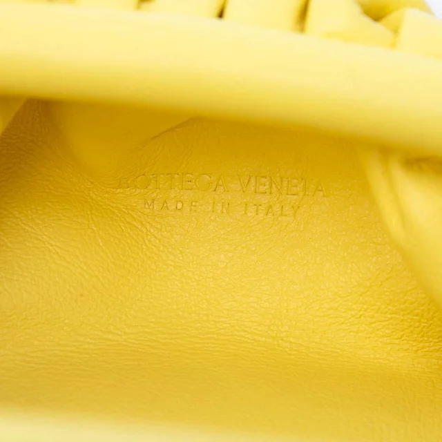 Bottega Veneta Pouch Mini Lamb Yellow in Yellow Lambskin from SACLÀB, photo 5 of 6