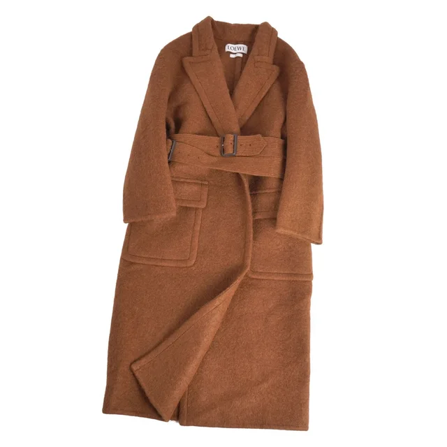 Loewe Coat Long Wrap Double Face in Wool from The Reluxe
