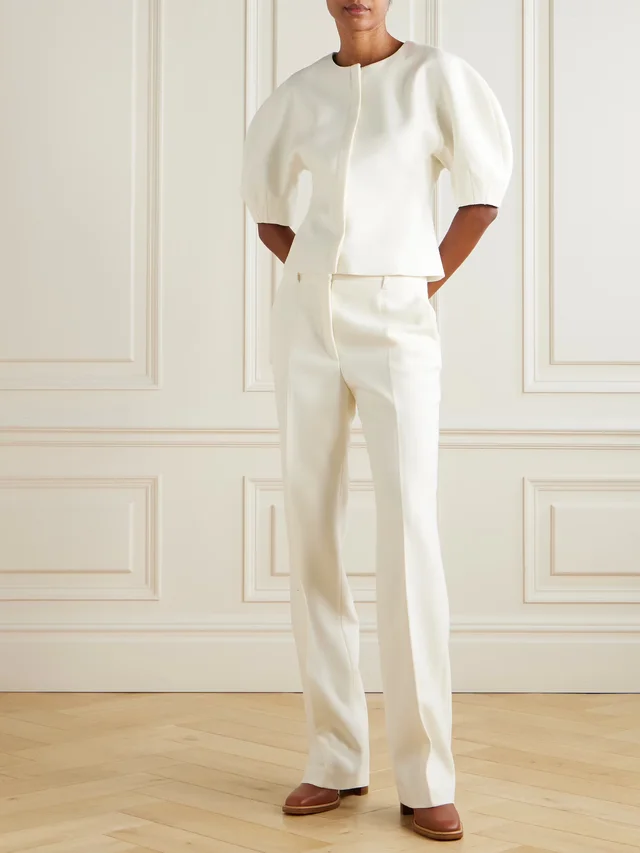 GABRIELA HEARST Waverly wool-crepe blouse in White, photo 2 of 2 from NET-A-PORTER (Canada)