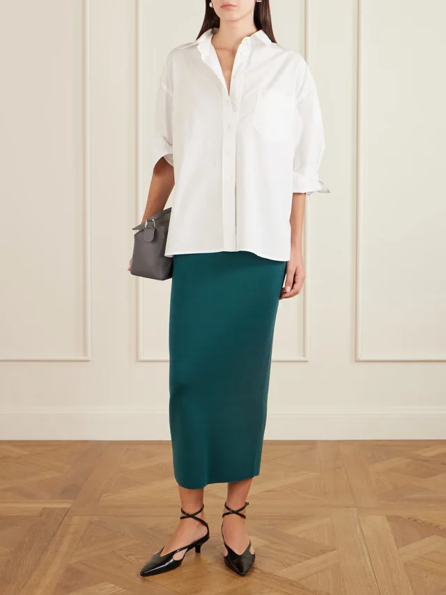 HIGH SPORT Cassidy wool midi skirt in Blue, photo 2 of 2 from NET-A-PORTER (Canada)