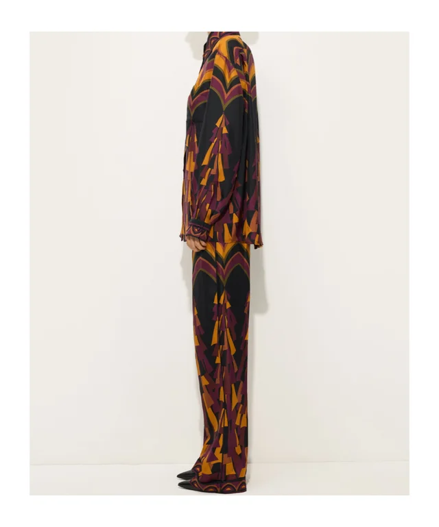Emilio Pucci Baiadera print silk pants, photo 3 of 5 from SENSER